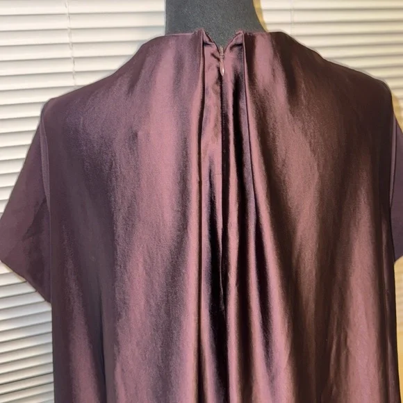 Banana republic dress sz small burgundy, short sleeve with pockets, new with tag - Picture 6 of 7
